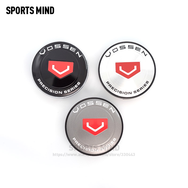 Set 4 Nắp Đậy 60MM In Logo VOSSEN Trang Trí Bánh Xe Hơi