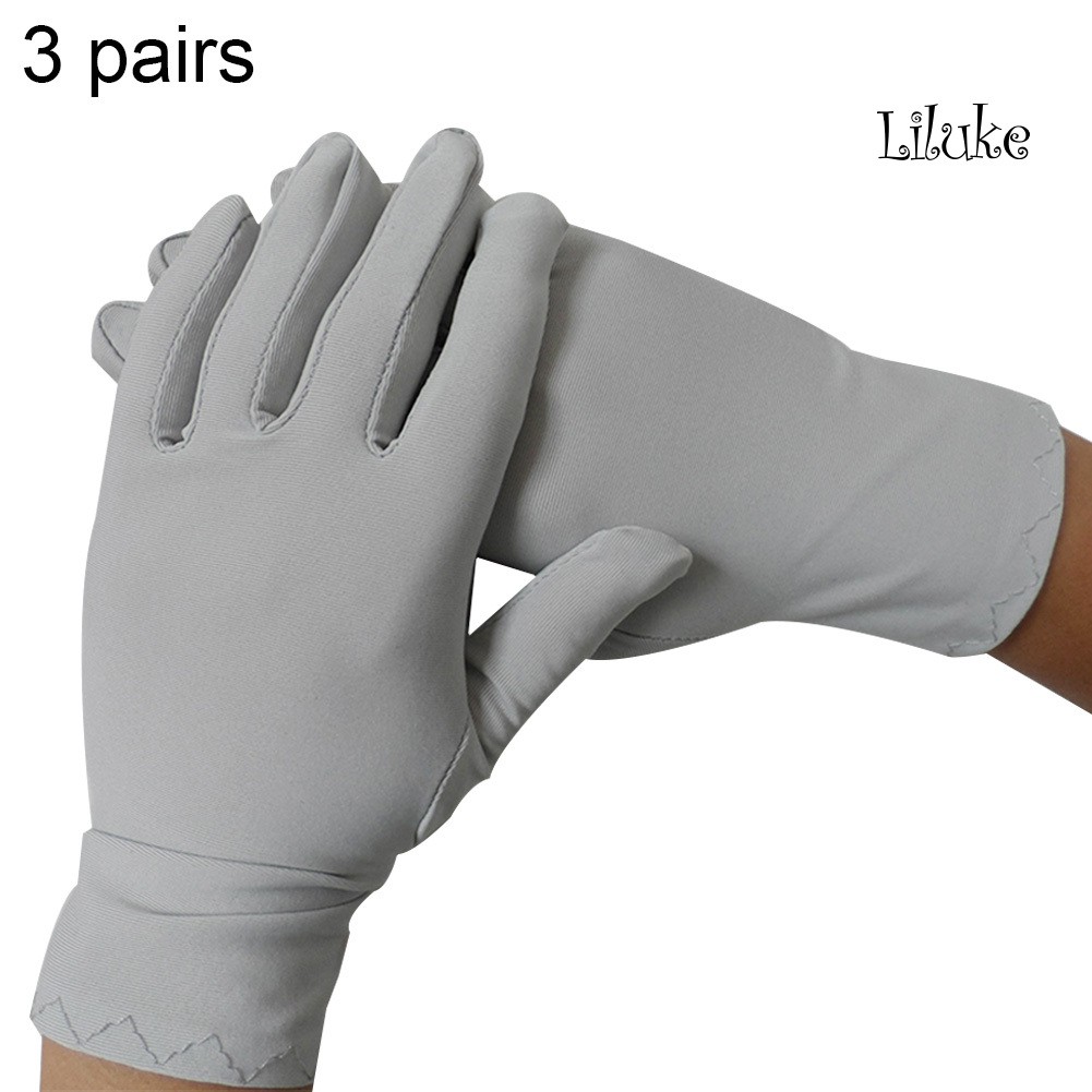 Set 3 Đôi Găng Tay Làm Việc Chống Trượt Co Giãn Hình Lá Cờ