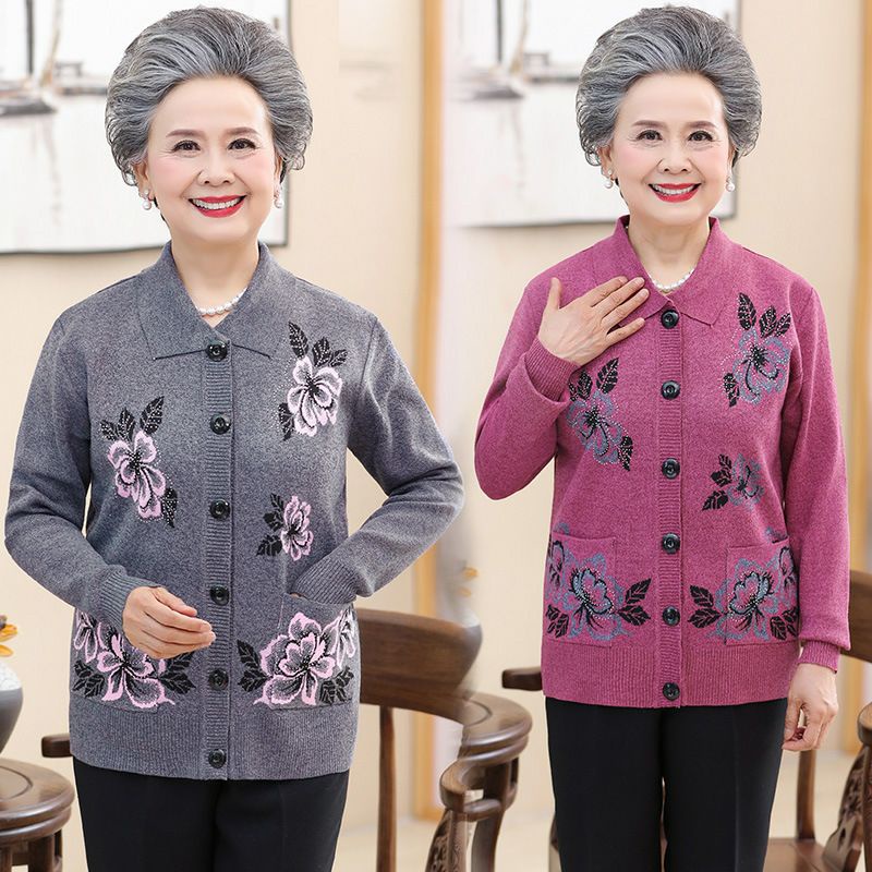 Áo Len Cổ Bẻ có túi cài cúc Trung Niên Quảng Châu