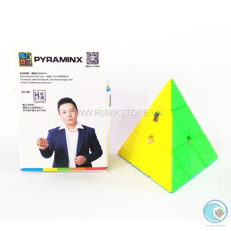 [Rubik biến thể 4 mặt] MoFangJiaoShi Pyraminx Stickerless