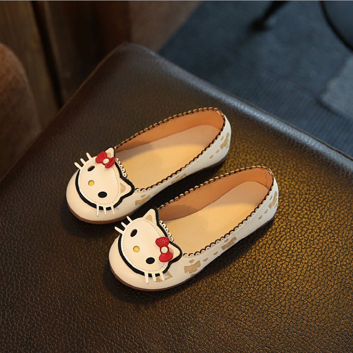 giày lười hello kitty màu trắng cho bé