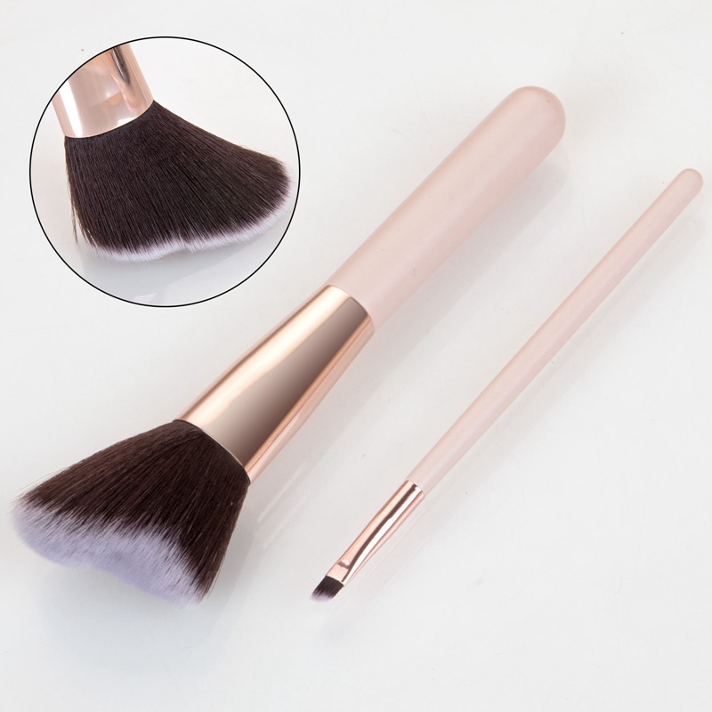 2Pcs Contour Brush And Eyebrow Brush Makeup Beauty Tool