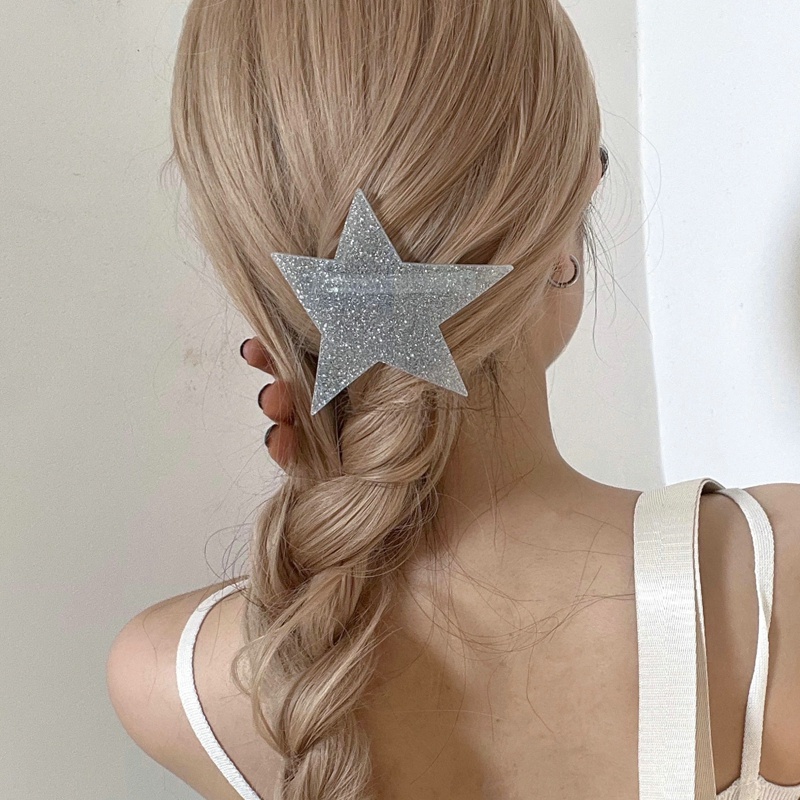 Kẹp Tóc Hình Ngôi Sao Năm Cánh Đính Đá Lấp Lánh Thời Trang Cho Nữ Y2K dreamdiary