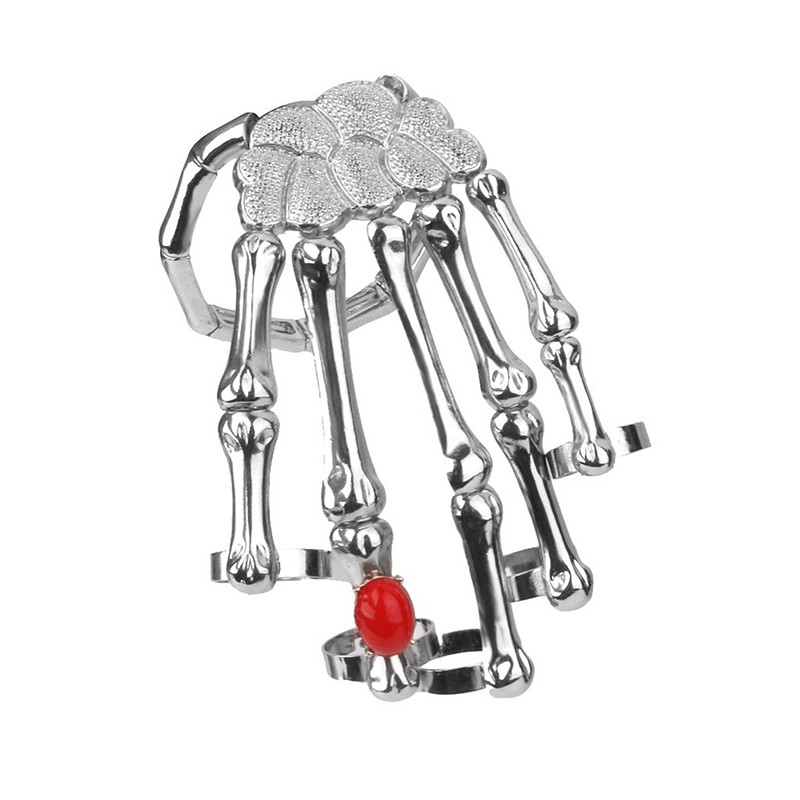 Fashion punk Silver hand finger skeleton bracelet slave ring | BigBuy360 - bigbuy360.vn