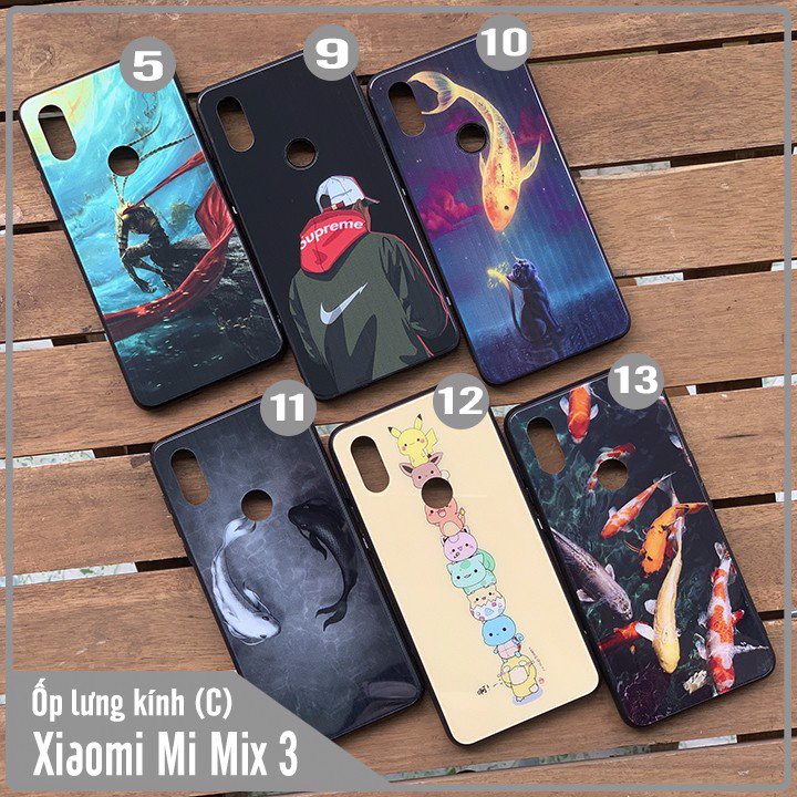 Ốp lưng Xiaomi Mi Mix 3 gương Kính ( C ) - mặt kính cứng viền nhựa dẻo