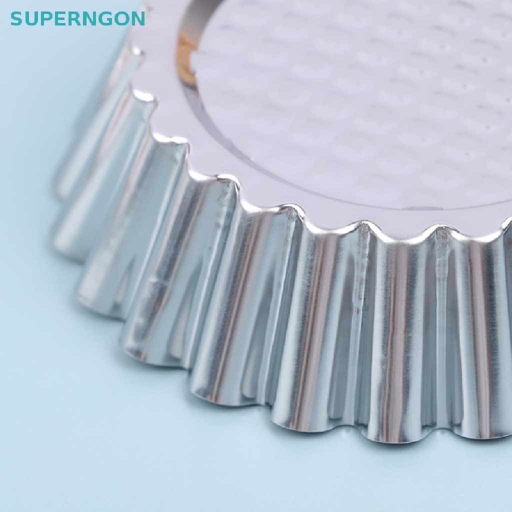 1 / 6 Khuôn Tròn Làm Bánh Cupcake Bằng Thép Không Gỉ