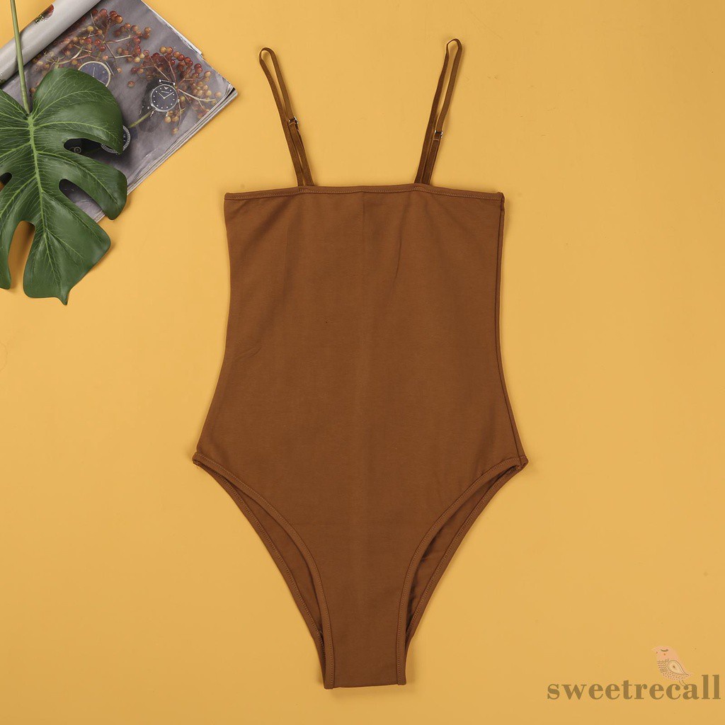 Jumpsuit Sát Nách Màu Trơn Thiết Kế Hợp Thời Trang Màu Sắc