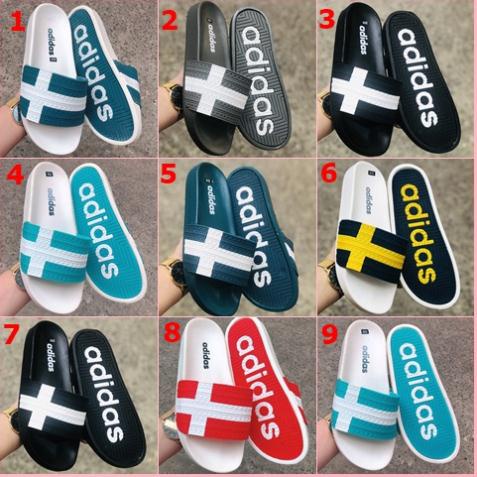 Dép unisex 𝐀𝐃𝐈𝐃𝐀𝐒 ❤️FREESHIP + Hộp❤️ dép quai ngang adidas thể thao nam nữ chữ thập nhiều màu