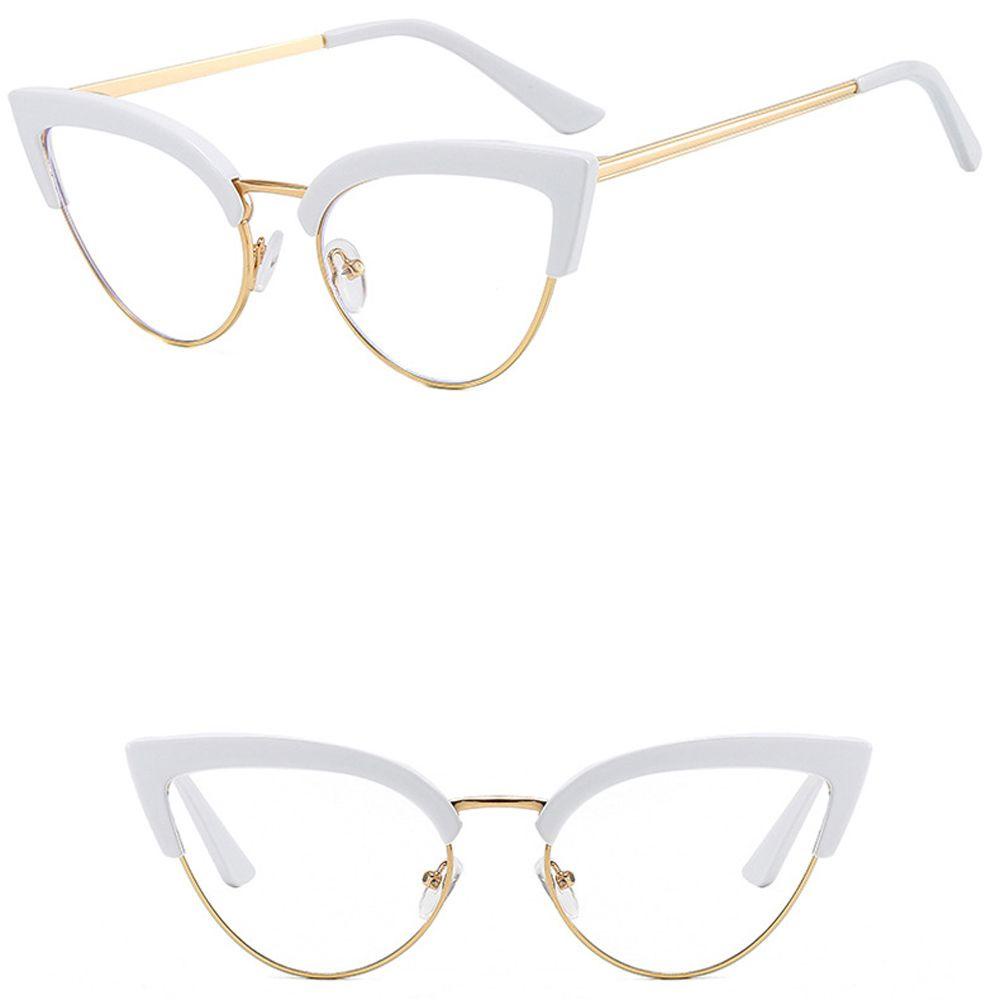 Kính Chống Tia Bức Xạ Mắt Mèo Nửa Gọng Thời Trang Cho Nữ MXMUSTY