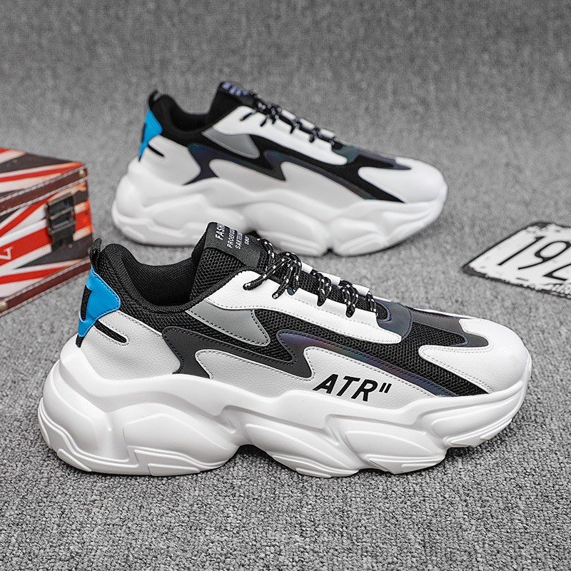 Giày Nam Sneaker Cao Cấp Đế Độn ATRRR Phản Quang Hót Trend