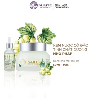 Combo Dưỡng Trắng Nho Pháp Tinh Chất Dưỡng Trắng Cô Đặc Purité 30ml + Kem Nước Dưỡng Trắng Cô Đặc Purité 50ml