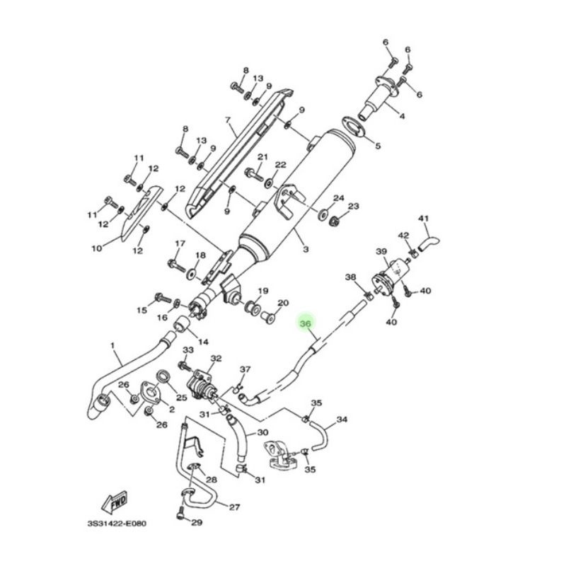 Ống mền | ống hơi  Sirius  | 3S4-E4882-00