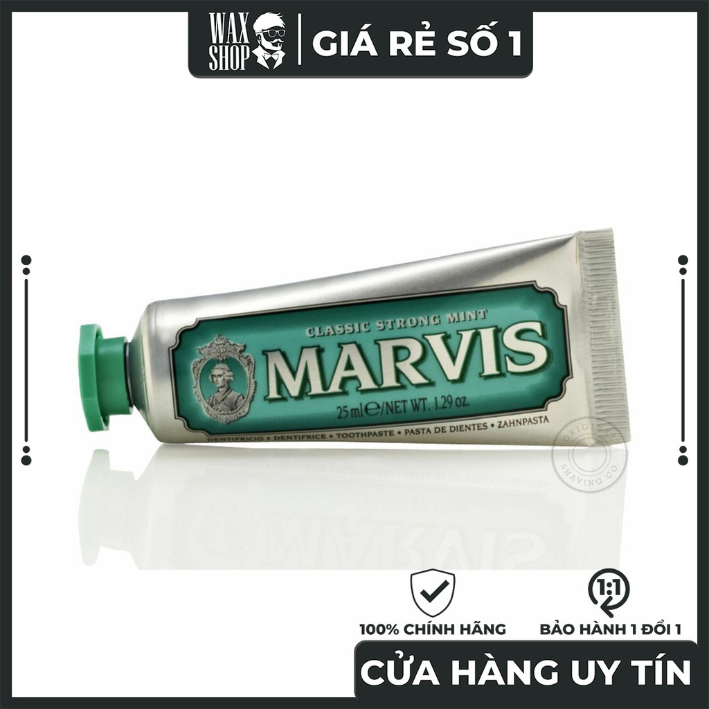 Kem Đánh Răng Classic Strong Mint - Marvis (Italia)  [NỘI ĐỊA Ý]  Giúp Làm Trắng Răng, Đánh Bật Mảng Bám.