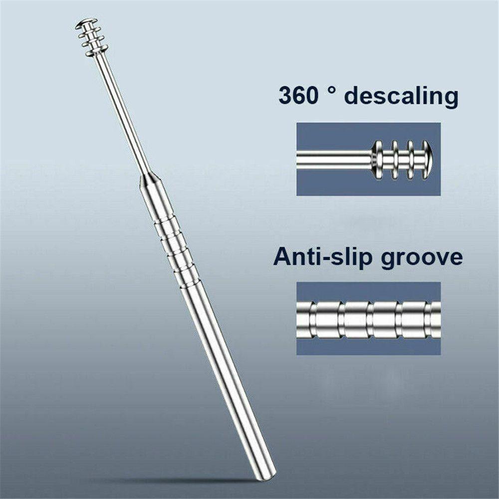 ☆ROSE☆ 6PCS/Set New Ear Wax Removal Kit Durable Cleaner Tools Ear Pick Set Portable Spin Design Ear Cleaning Remover Earpick Stainless Steel