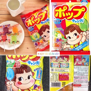 Kẹo mút trái cây Fujiya Peko (21 cây)