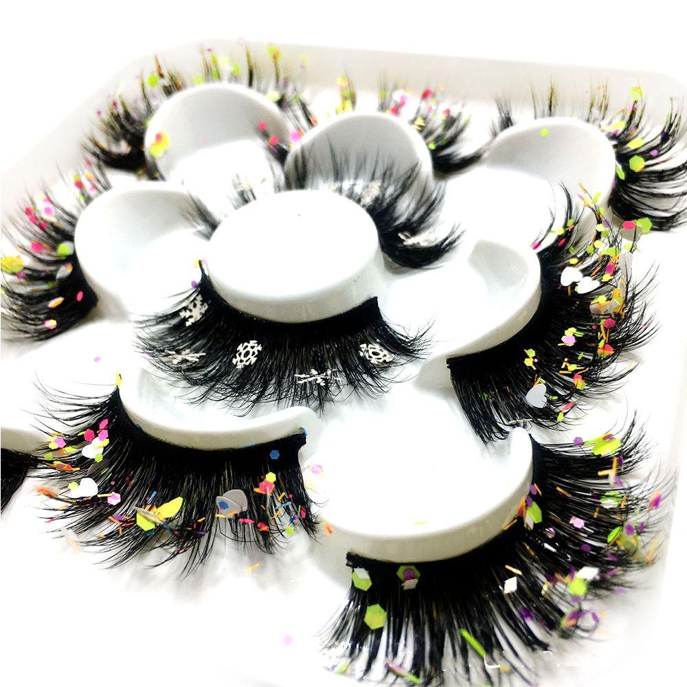 Lông Mi Giả 25mm Đính Kim Tuyến Hình Ngôi Sao / Bướm Cho Nữ