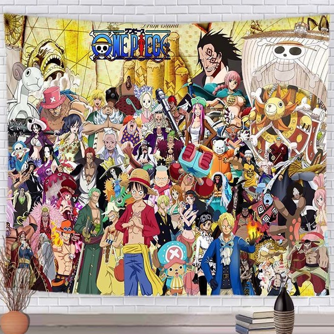 Tấm Vải Treo Tường ONE PIECE Poster anime dùng trang trí phòng ngủ và phòng khách