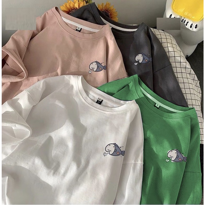 Áo Phông In Cá Stormi.st SIÊU XINH 🏵️ Áo thun cộc tay form rộng tay lỡ oversize,kiểu dáng basic, học sinh,sinh viên 🏵️