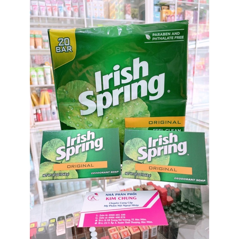 Cục Xà Phòng Irish Spring mùi Original Mỹ, Thơm Lâu, Sạch Khuẩn