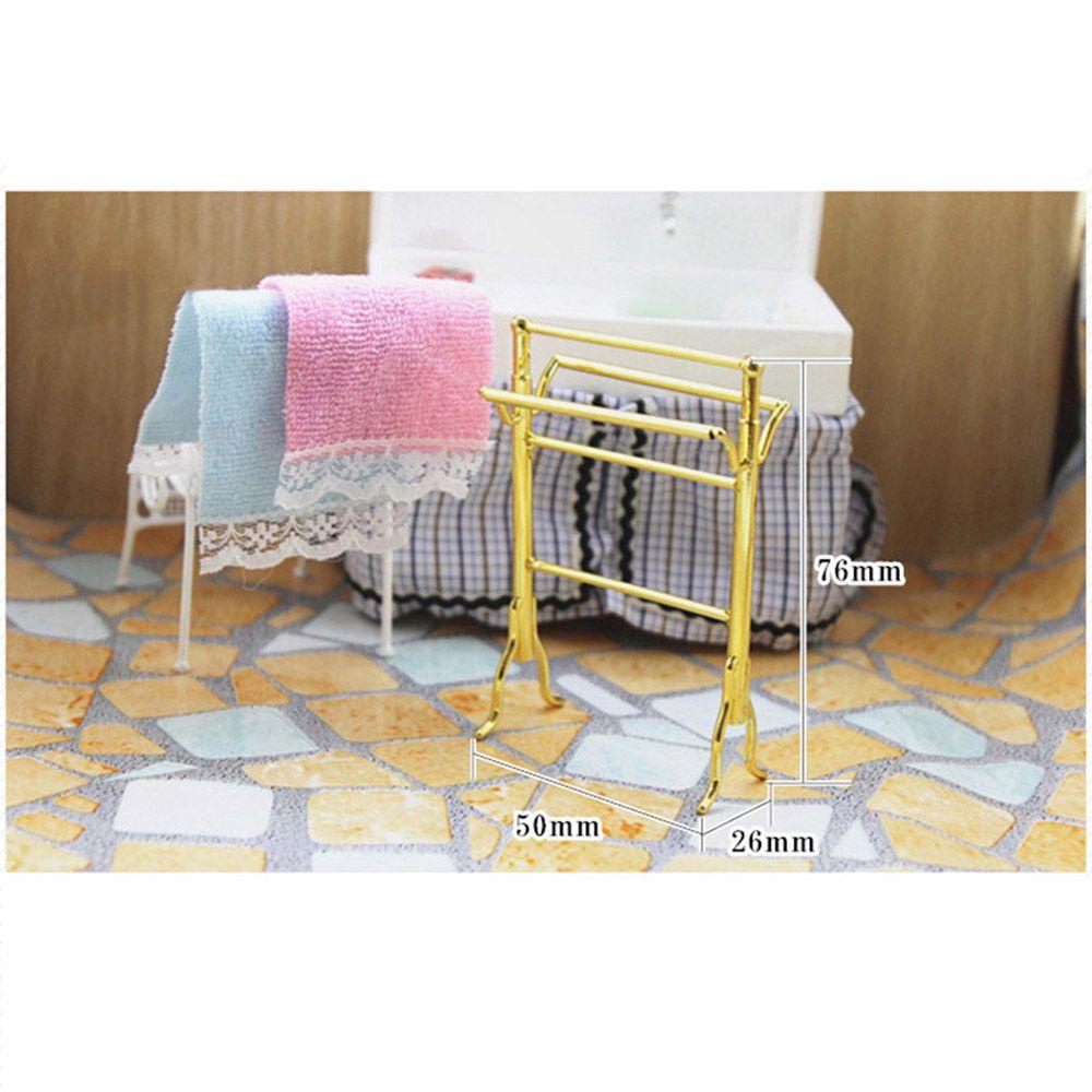 RAINBOW Mô Hình Giá Treo Khăn Tắm Mini Tỉ Lệ 1: 12 Trang Trí Nhà Búp Bê