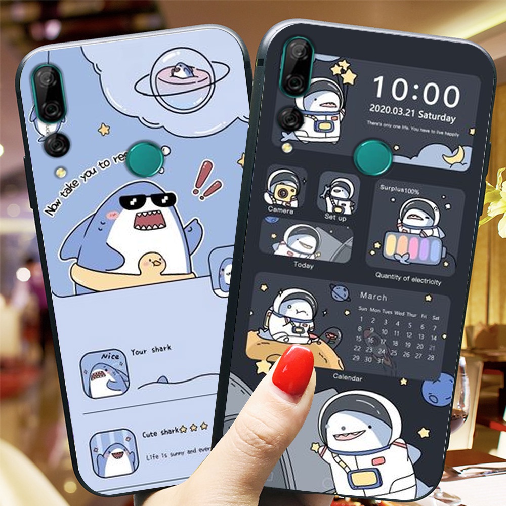Ốp lưng điện thoại huawei y9 2019 / y9 prime 2019 bộ cá mập shack đu đu đu xanh