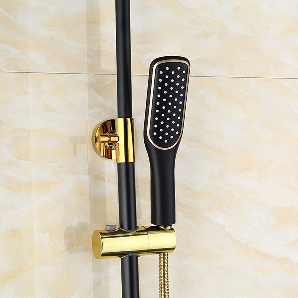 Bộ Đầu Vòi Hoa Sen Cầm Tay Màu Đen G1 / 2in Chất Lượng Cao Cho Nhà Tắm