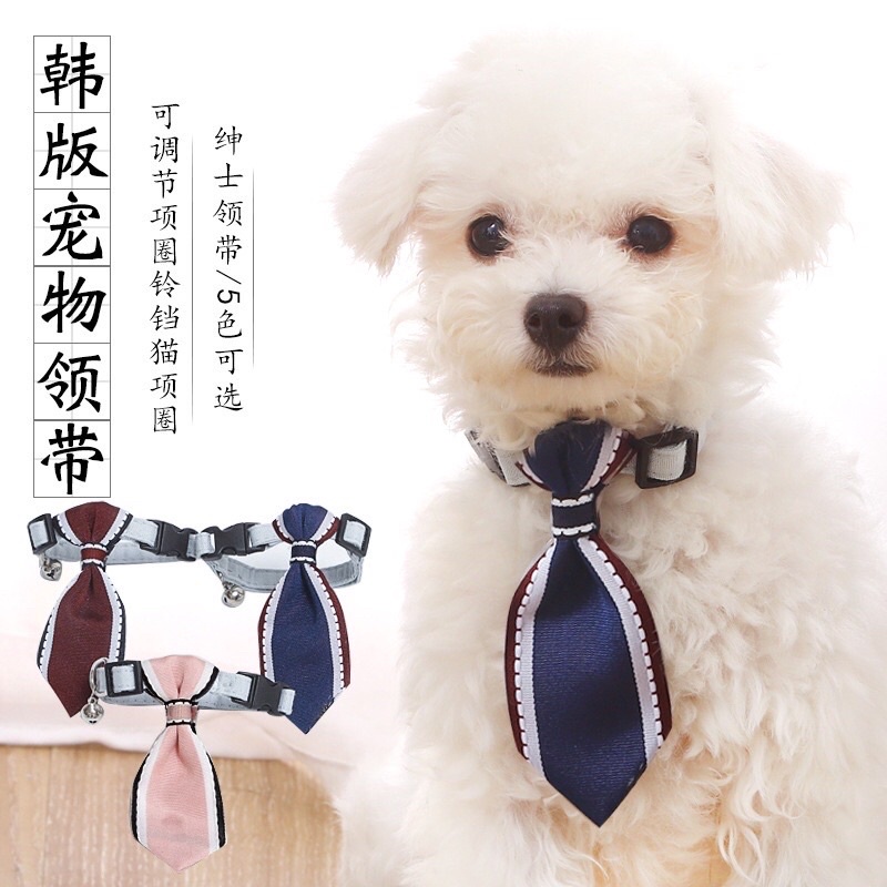 Vòng Đeo Cổ Cà Vạt Cho Chó Mèo Từ 1-8kg Siêu Đáng Yêu Xinh Xắn | Thời Trang Dạo Phố Cho Chó Mèo