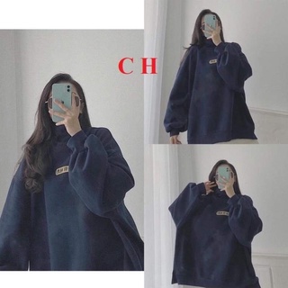 Áo Swearter chữ hàn cao cổ CH