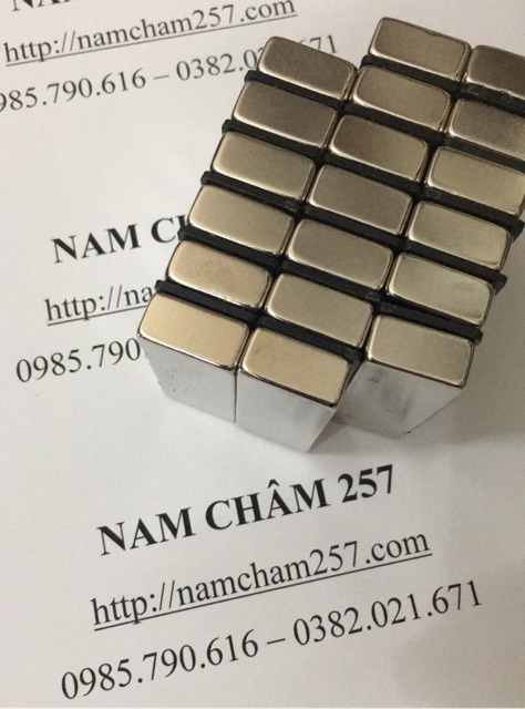 Nam châm viên khối 60x20x10mm, loại nam châm trắng đất hiếm 60x20x10mm lực hút siêu mạnh