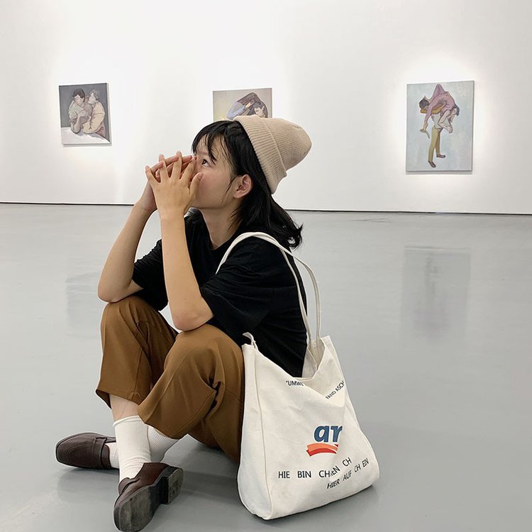 Túi Vải Ulzzang Thời Trang Phong Cách Hàn Quốc Cho Nữ