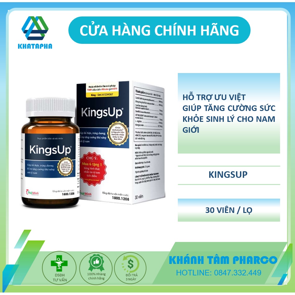 KingsUp – hỗ trợ ưu việt giúp tăng cường sức khỏe sinh lý cho Nam giới Việt