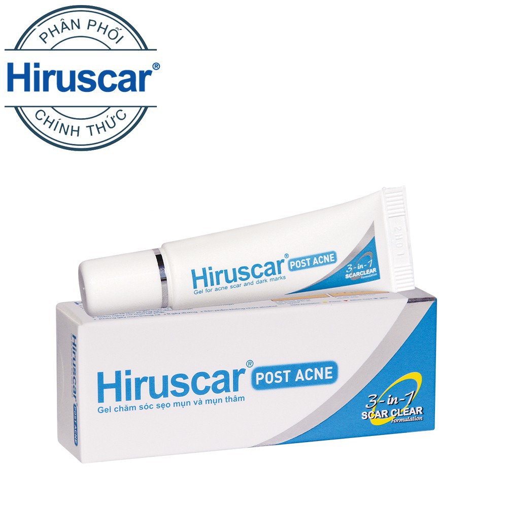 Hiruscar Post Acne Gel chăm sóc sẹo mụn và mụn thâm 5g