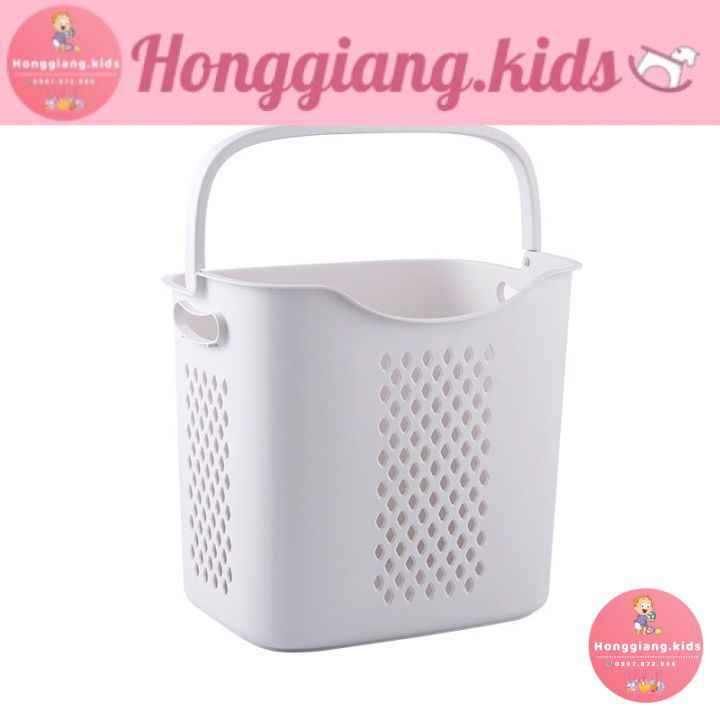 Kệ giỏ 3 tầng có bánh xe nhựa Plastic đựng đồ cho bé - Giá để đồ kèm giỏ tiện lợi - Kệ bỉm sữa