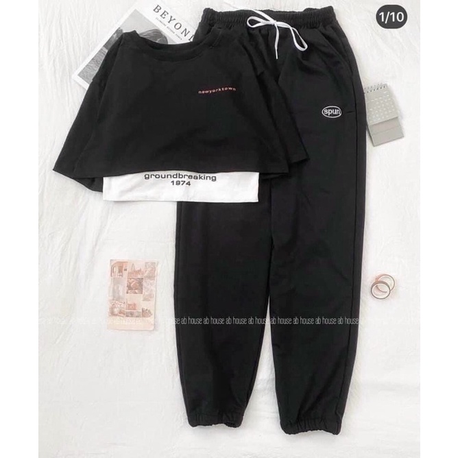 SET ÁO CẶP 1974 KHÔNG KÈM QUẦN xinh xắn teen nữ trẻ trung họa tiết độc đáo phong cách sexy thích hợp đi chơi ngoài