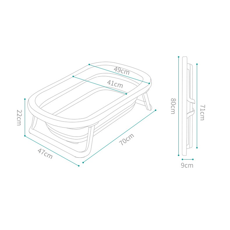 Thau Tắm Gấp Gọn Cao Cấp - KUB