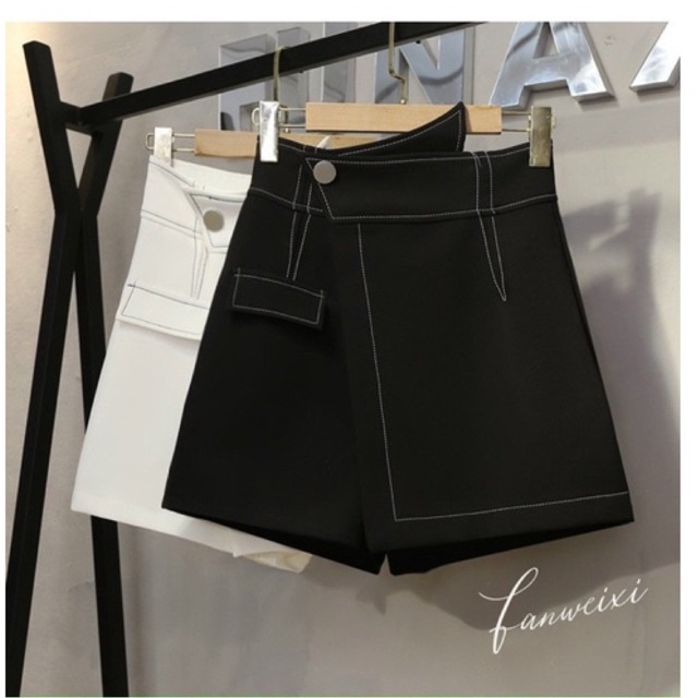 Chân Váy Da,Quần Giả Váy Đắp Chéo Chỉ Nổi Hình Thật Trải Sàn | BigBuy360 - bigbuy360.vn