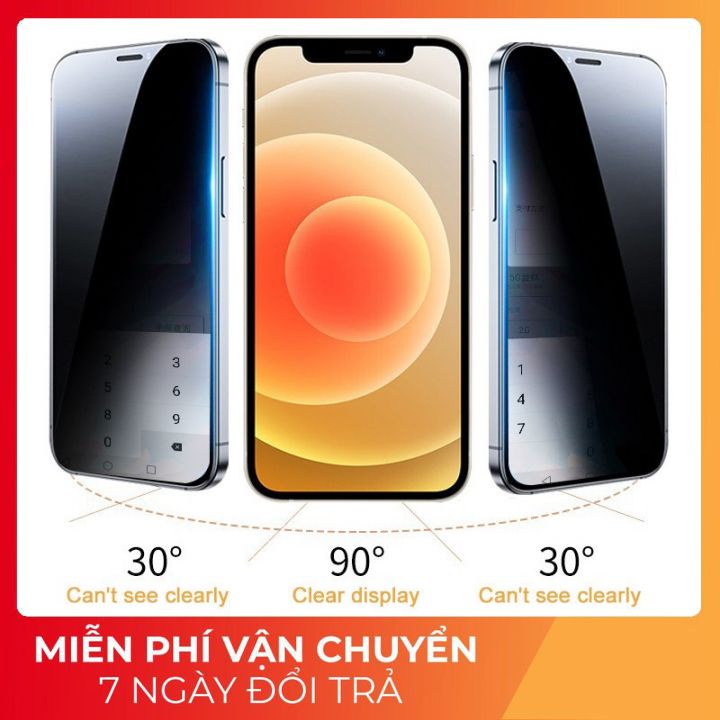 [ Chống nhìn trộm 360* ] Cường lực full màn kingkong iphone 13promax / 13 pro / 13 / 12 promax ... Xs chính hãng