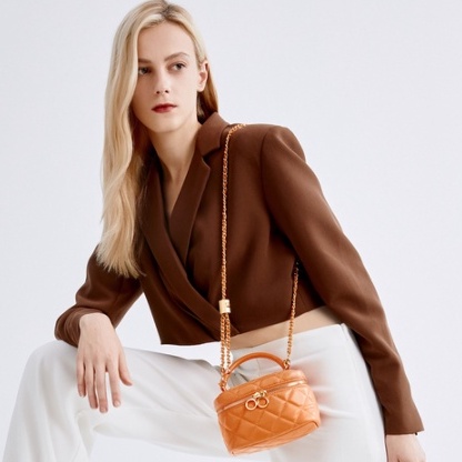 Túi Đeo Chéo Nhỏ Gọn Họa Tiết Hình Thoi Độc Đáo Cho Nữ 80781893