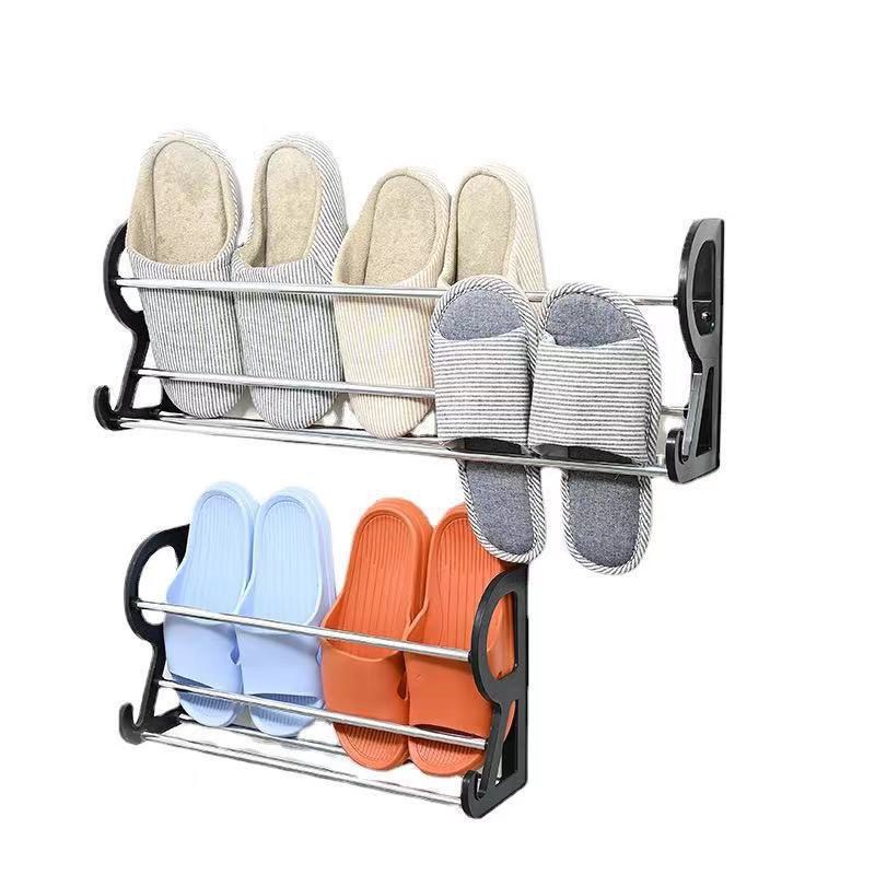 Kệ Treo Giay Dép Nhà Vệ Sinh Chữ R Treo Dép Trong Nhà Dán Tường Cao Cấp KT400