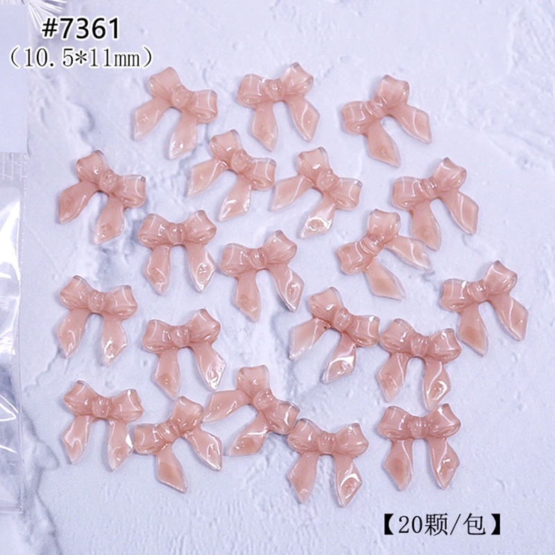 phụ kiện nơ thạch 3d gắn móng tay nail 1 túi 20 viên