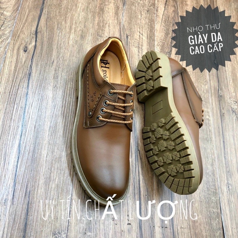 Giày Boot nam da bò nguyên tấm