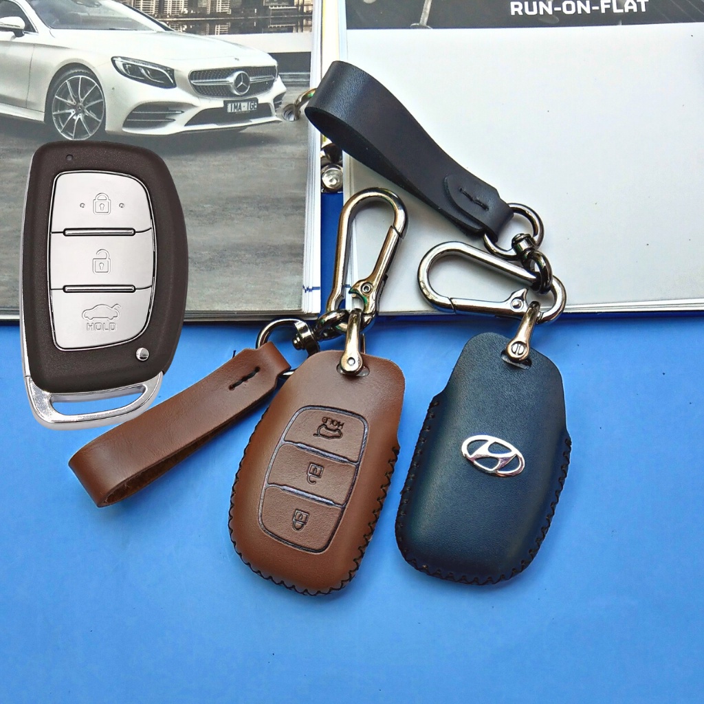 Bao Da Chìa Khóa  Tuson .Bọc chìa khóa i10,Elentra,sonnata (HB Móc D )
