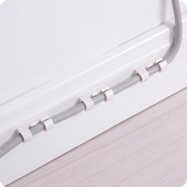 Kit 16/20 Đai Khóa Nhựa Giữ Nẹp Cố Định Dây Điện, Dây Mạng Gọn Gàng Văn Phòng/Gia Đình Cds1016