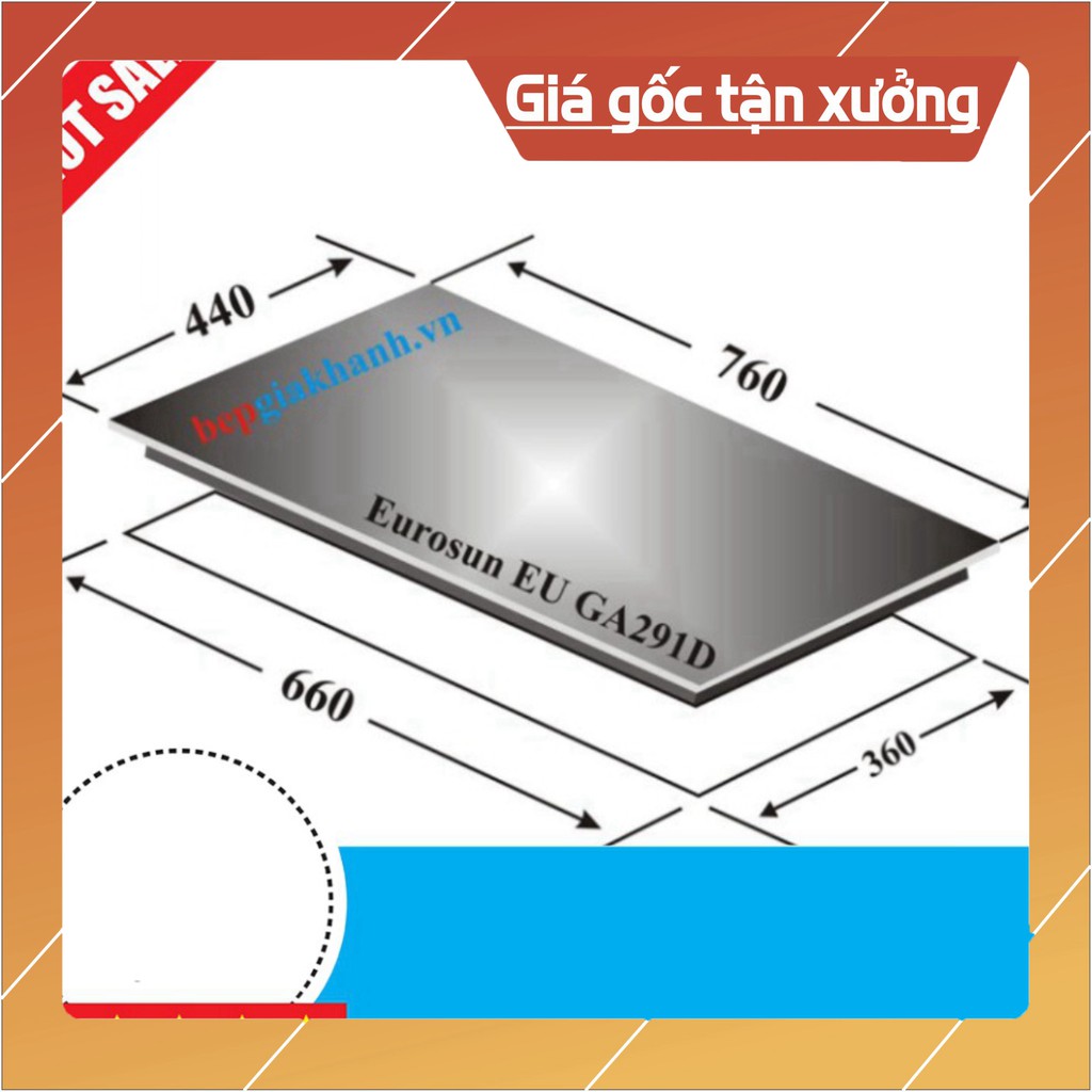 Bếp gas âm Eurosun EU GA291D, bếp gas, bếp gas âm, bếp gas mini, bếp gas hồng ngoại, bếp gas đơn Hàng chính hãng Hàng ch