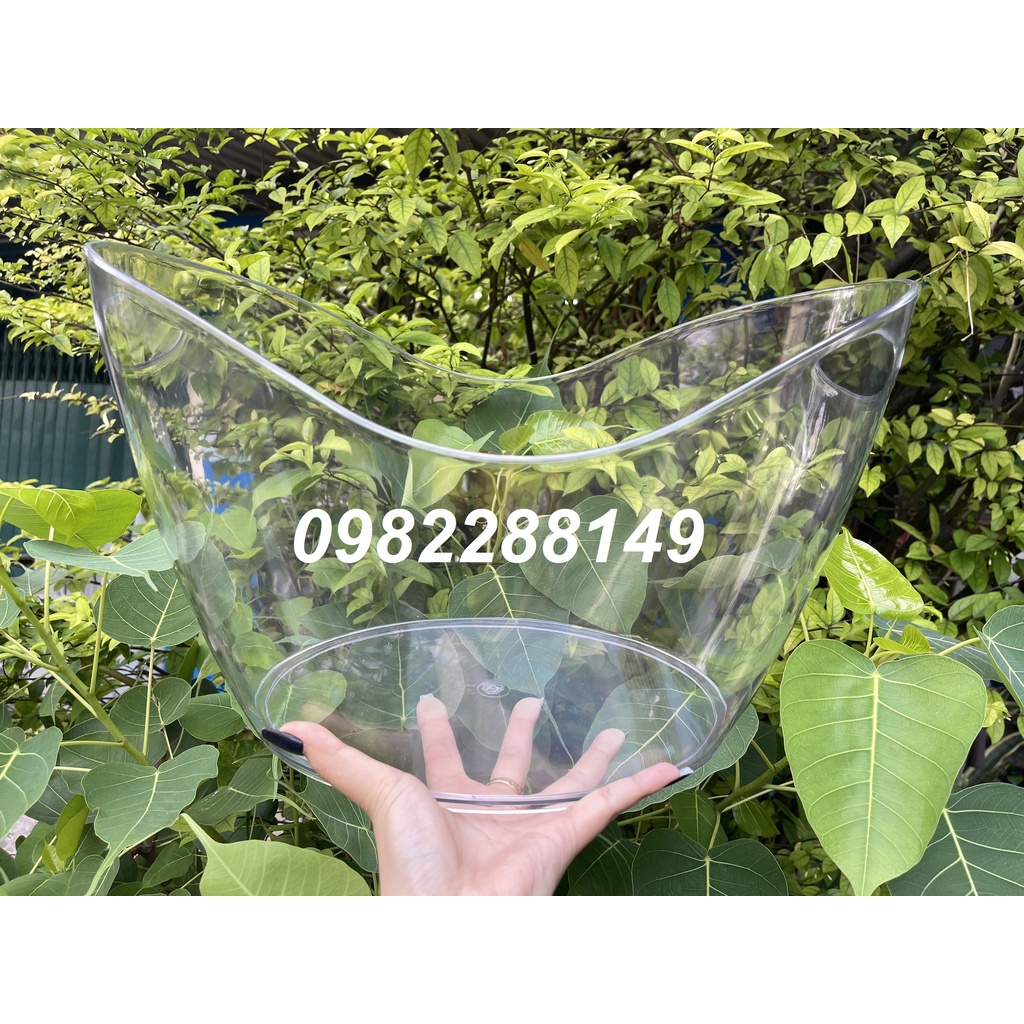 XÔ ƯỚP RƯỢU CHAMPAGNE,RƯỢU VANG BẰNG MIKA TRONG SUỐT