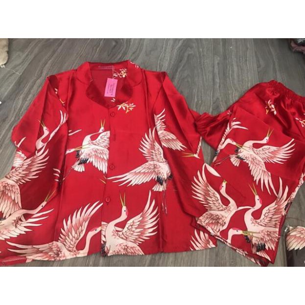 Đồ Ngủ Pijama Nữ Bộ Lụa Cộc Tay Quần Dài Hoạ Tiết Tiểu Thư [HÀNG SIÊU ĐẸP] | BigBuy360 - bigbuy360.vn