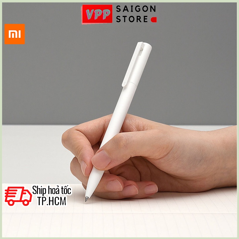 Bút Bi Gel Cao Cấp Xiaomi Vỏ TRẮNG 0.5mm (Mực Đen) (1 cây) MJZXB01WC