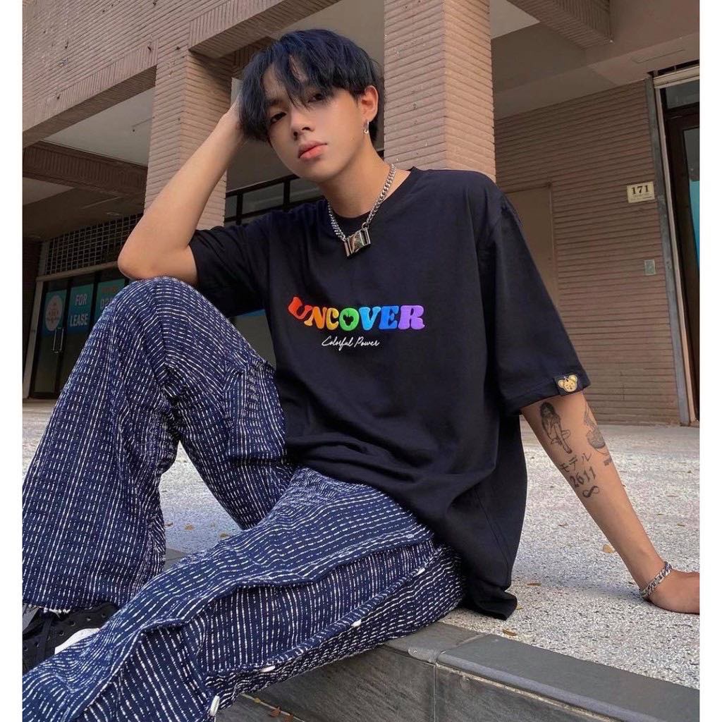 Áo Thun Tay Lỡ Nam Nữ UNCOVER BEAR COLORFUL Màu Trắng Màu Đen Unisex Form Rộng - Zadola fashion