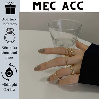 Set nhẫn nữ 5 chiếc họa tiết vô cực độc đáo cá tính nhẫn nữ phong cách vintage sang trọng N22