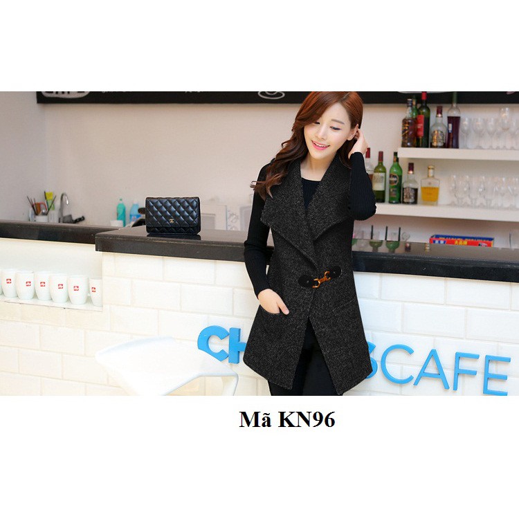 Áo khoác dạ ghi lê nữ KN96 thời trang có sẵn
